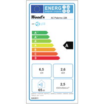 Štítok mobilnej klimatizácie Woods Palermo 22K Pro