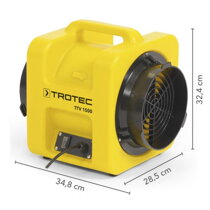 Rozmery ventilátora Trotec TTV 1500