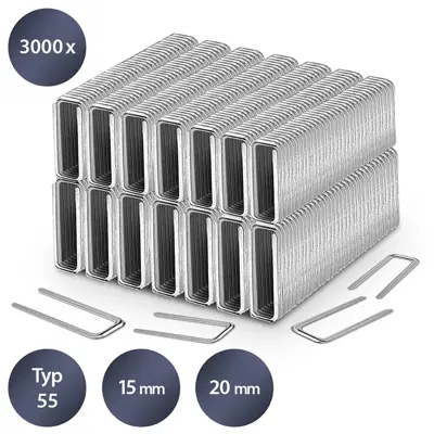 Sada sponiek typu 55, dĺžka 15-20 mm (3 000 kusov)